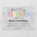 Search for rainbow colors birthday invitations Girl