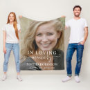 Search for in loving memory photo blankets Death