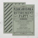 Search for vintage retirement party invitations Typography