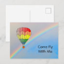 Search for rainbow hot air balloon postcards Flight