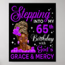 Search for 65th birthday posters Black