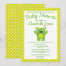 Search for little monster baby shower invitations Green