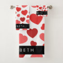 Search for valentines day bathroom accessories Pattern of hearts