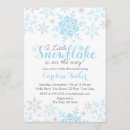 Search for a little snowflake baby shower invitations Winter
