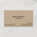Search for brown kraft business cards Consultant