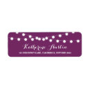 Search for light purple return address labels Watercolor