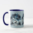 Search for winter night mugs Snowy forest