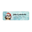 Search for dog snow return address labels Snowflakes