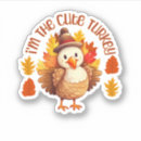 Search for funny cartoon turkey stickers Fall