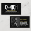 Search for football coach business cards Gridiron