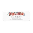 Search for blue flowers return address labels Watercolor floral