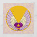 Search for winged hearts invitations Purple