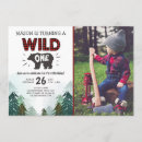 Search for lumberjack wild one birthday invitations Forest