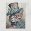 Search for blue cat postcards Ai generated