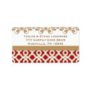 Search for quatrefoil pattern return address labels Trellis