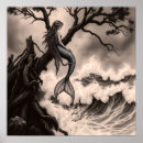 Search for black and white mermaid art Fantasy