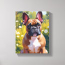 Search for french bulldog canvas prints Flowers