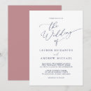 Search for dusty blue and dusty rose wedding invitations Minimalist