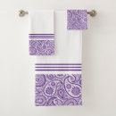 Search for purple and white bath towels Pattern