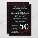 Search for red and black 50th birthday invitations Fifty and fabulous