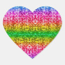 Search for retro hearts stickers Rainbow