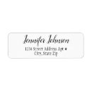 Search for cursive return address labels Handwritten script lettering