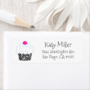 Search for pink zebra return address labels Cute
