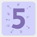 Search for number five stickers Birthday
