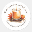 Search for scented candle stickers Thanksgiving