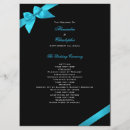 Search for bow and ribbon wedding programmes Blue
