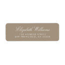 Search for tan return address labels Elegant