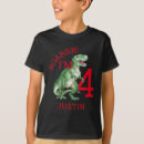 Search for 4th birthday boys tshirts Dinosaur
