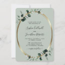 Search for rounded emerald green and gold wedding invitations For her