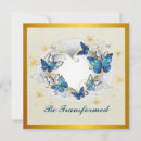 Search for white butterfly square invitations Gold