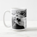 Search for black dog portrait mugs Black and white