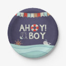 Search for ocean paper plates Ahoy its a boy
