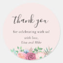 Search for thank you pink wedding stickers Bridal shower