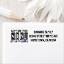 Search for new years eve return address labels Happy new year
