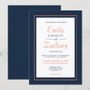 Search for navy and coral wedding invitations Trendy