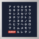 Search for japanese writing posters Katakana