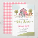 Search for farm baby girl shower invitations Modern