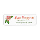 Search for plumerias return address labels Floral