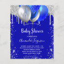 Search for blue and silver baby birthday invitations Glitter