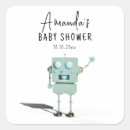 Search for robot square stickers Illustration
