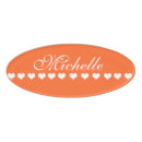 Search for orange name tags Girly
