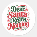 Search for no regrets stickers Naughty list