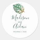 Search for tropical leaf stickers Green and white