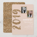 Search for rose gold glitter graduation invitations Trendy