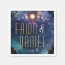 Search for celestial napkins Blue and gold