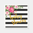 Search for black floral napkins Black and white stripes